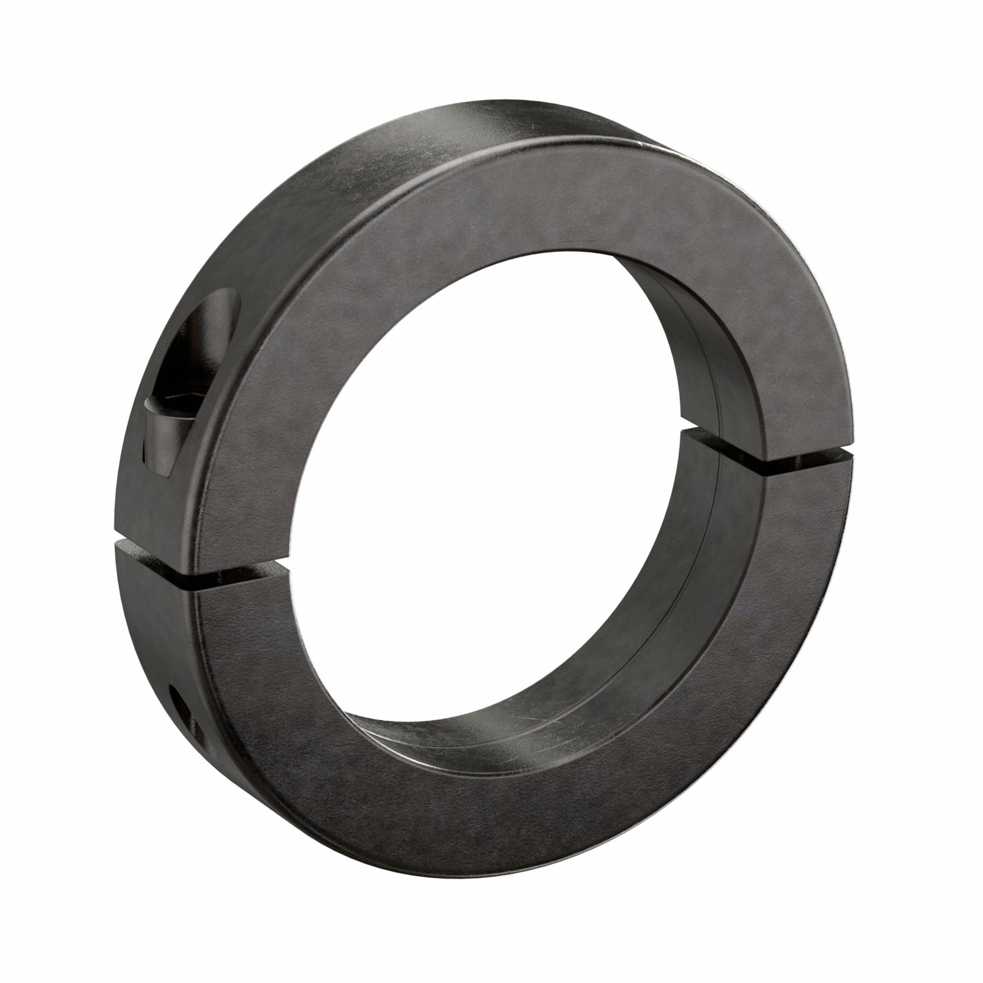 Shaft Collar: 2-Piece, Metric, Round, Clamp On, 105 mm Bore Dia, Carbon Steel
