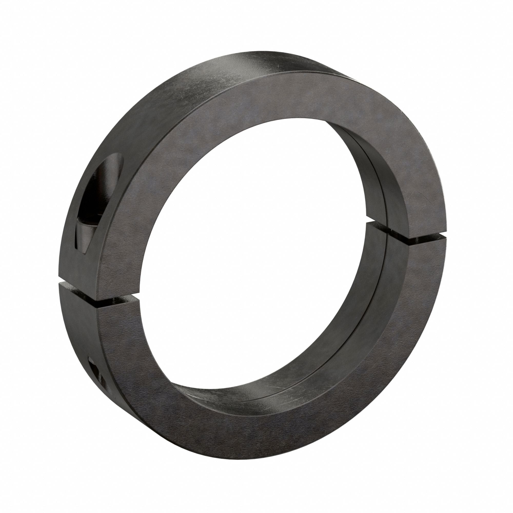 Shaft Collar: 2-Piece, Metric, Round, Clamp On, 130 mm Bore Dia, Carbon Steel