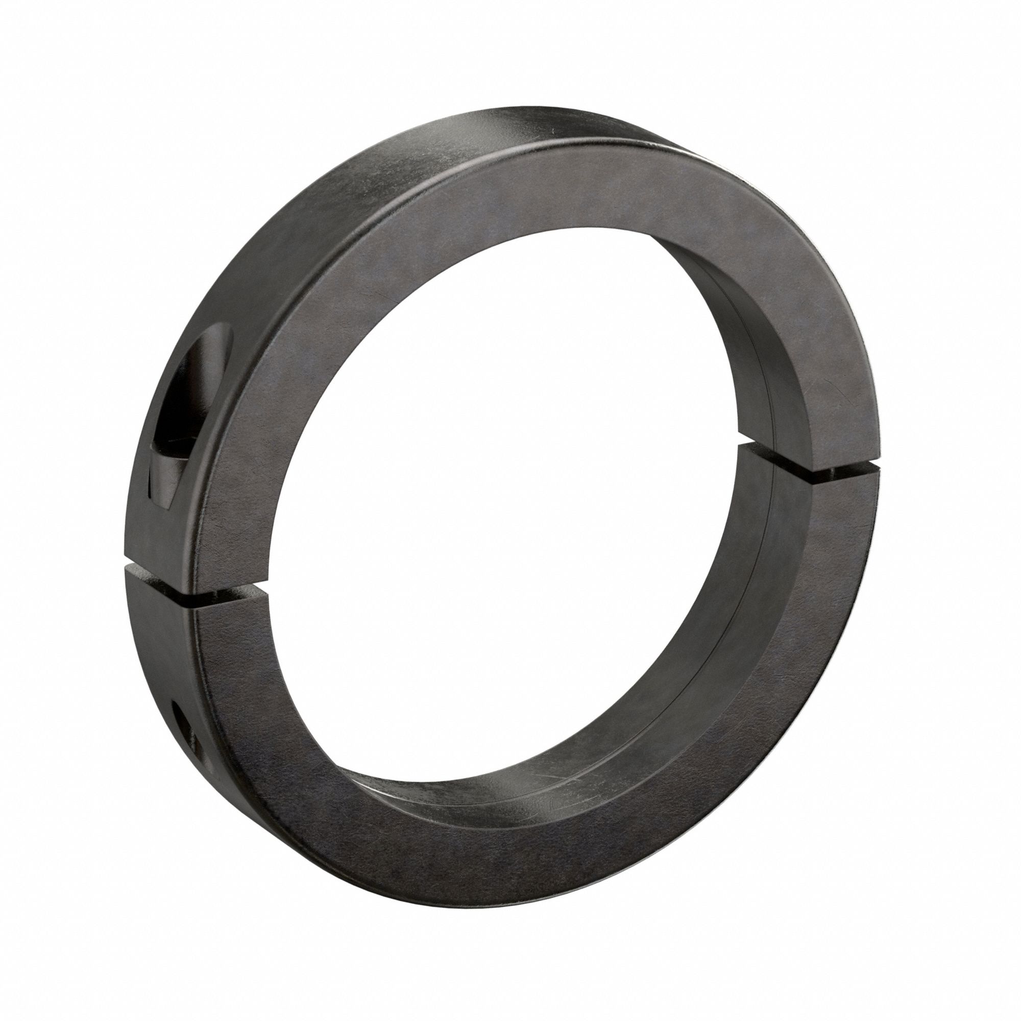 Shaft Collar: 2-Piece, Metric, Round, Clamp On, 140 mm Bore Dia, Carbon Steel