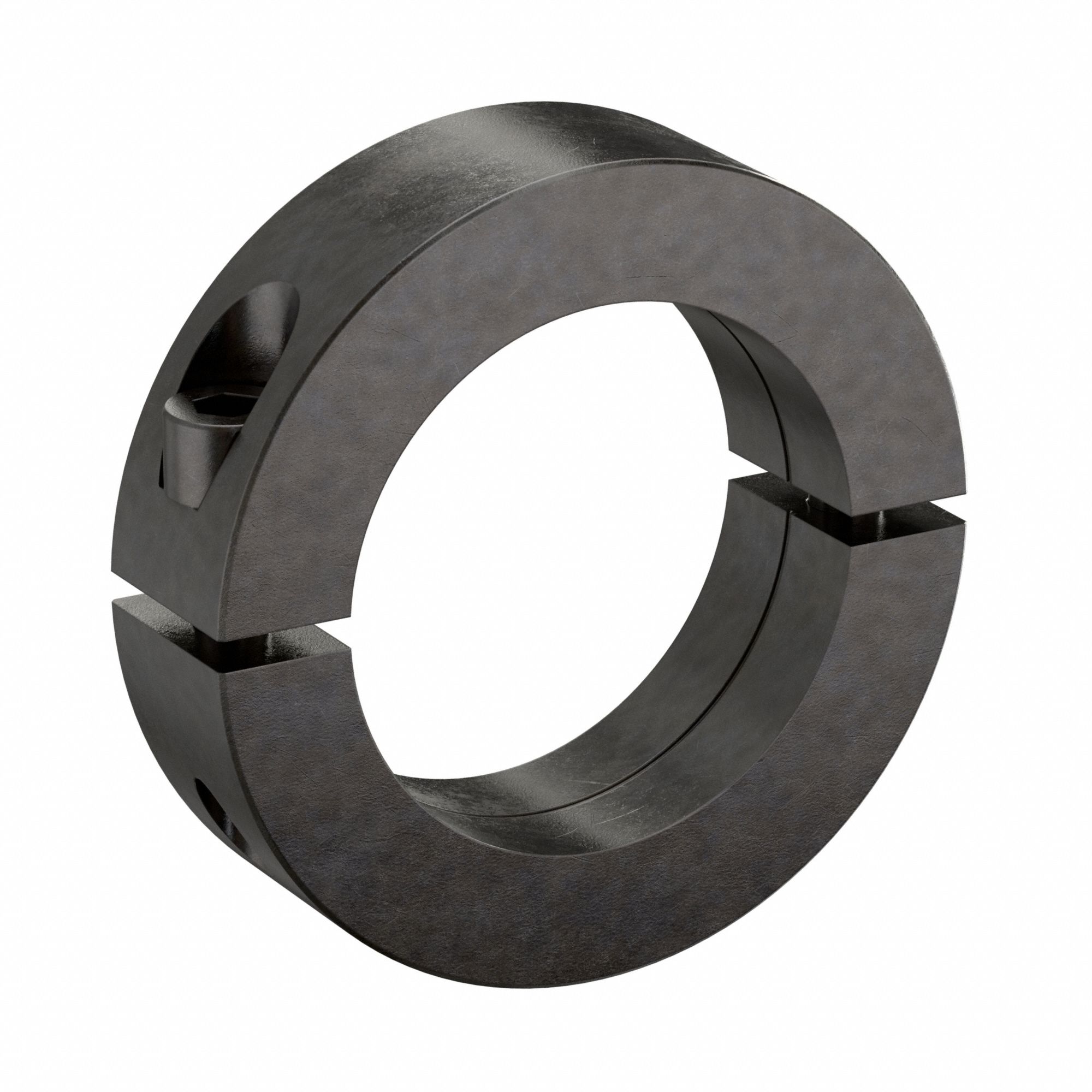 Shaft Collar: 2-Piece, Metric, Round, Clamp On, 80 mm Bore Dia, 32 mm Collar Wd