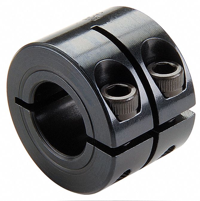 RULAND MANUFACTURING Black Oxide 1215 Lead Free Steel Shaft Collar, Clamp Collar Style, Standard