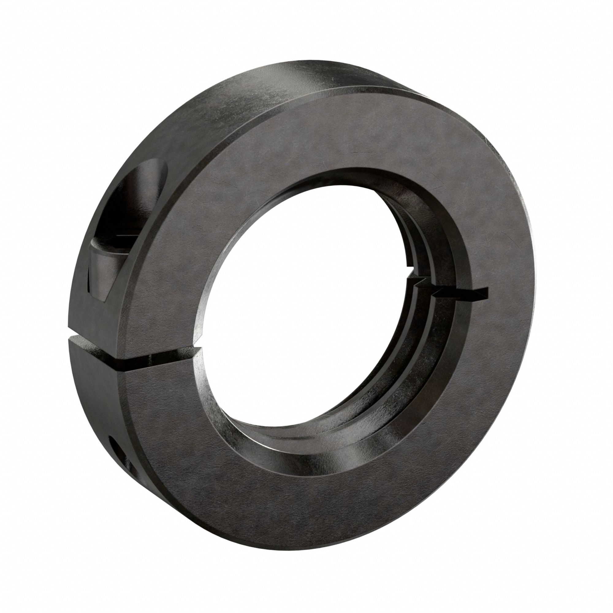 Shaft Collar: 1-Piece, Inch, Threaded, Clamp On, 1 1/2"-6 Bore Thread Size