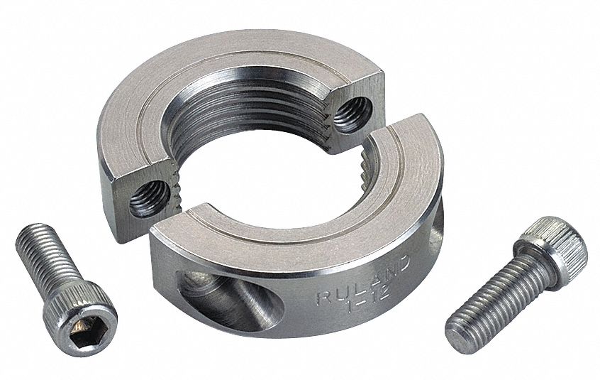 RULAND MANUFACTURING 303 Stainless Steel Shaft Collar, Clamp, Threaded Collar Style, Standard