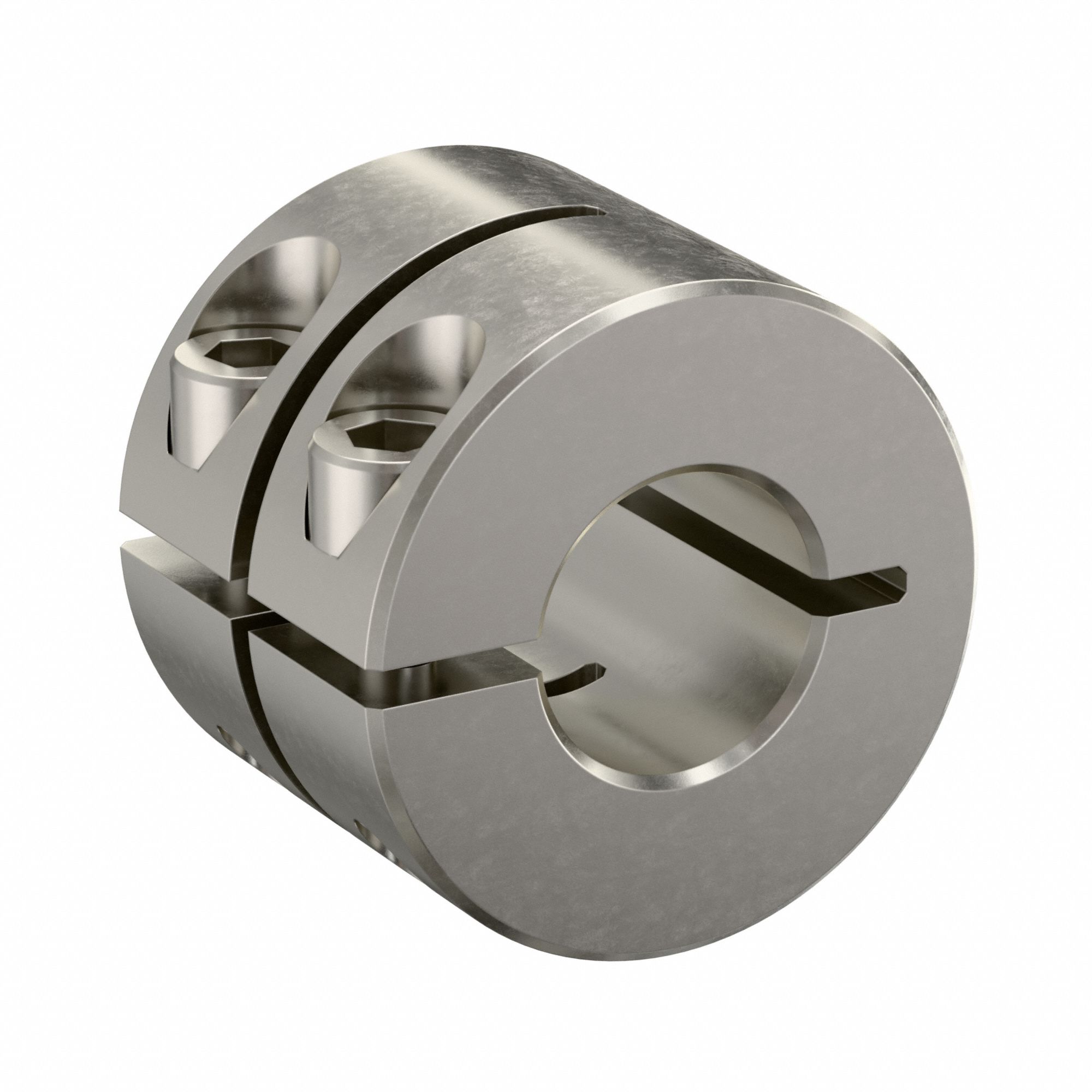 Shaft Collar: 1-Piece, Inch, Round, Clamp On, 1/2 in Bore Dia, 7/8 in Collar Wd