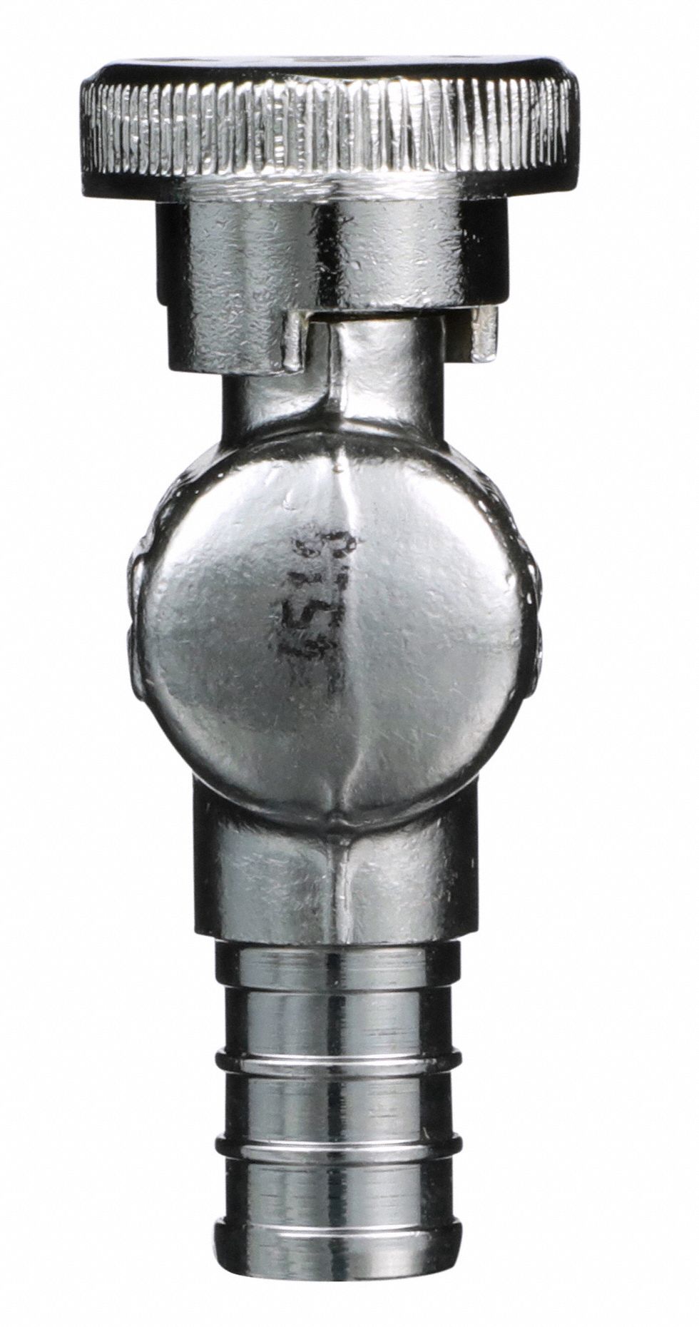 ZURN PEX QuarterTurn Supply Stop Angle Body, 1/2 in Inlet Size, 3/8 in Outlet Size, 34° to 73