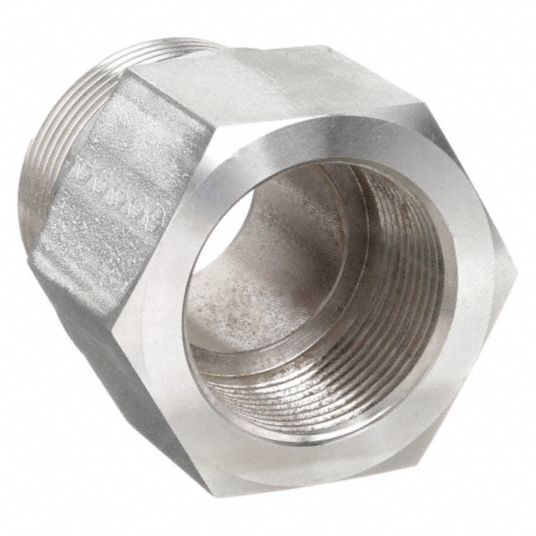 Pipe Reducer: 3/4 x 1/2 Fitting, 316 Stainless Steel