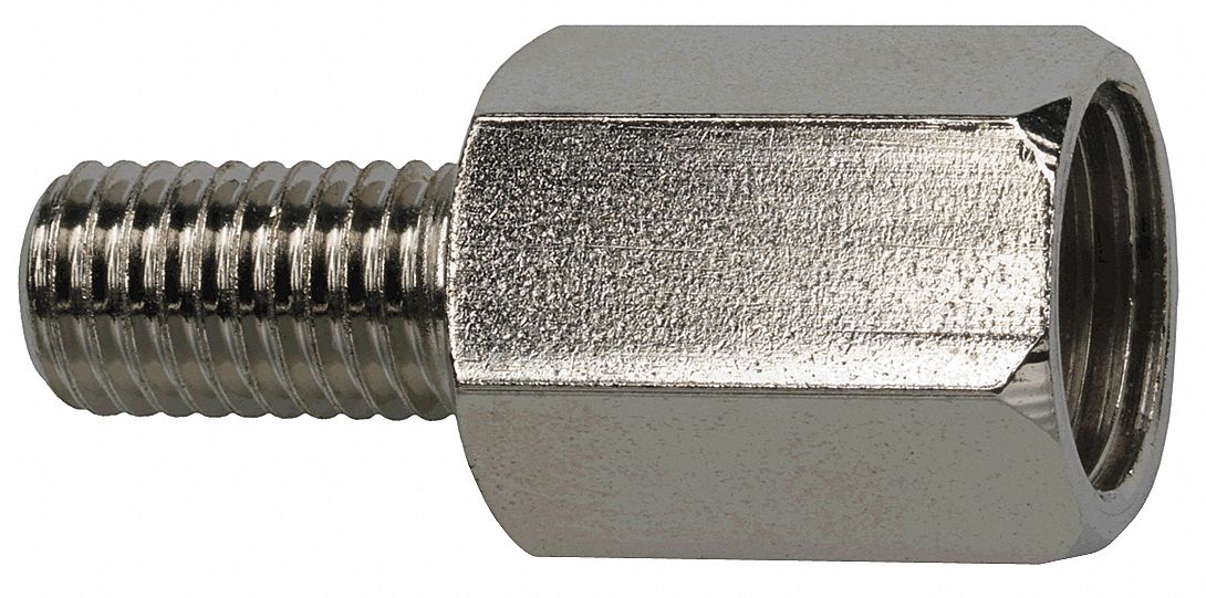 LUBE ADAPTER, PLATED BRASS, SILVER, NPT