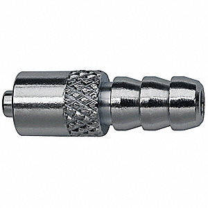 MALE LUER BARB ADAPTER,303 SS,SILVER