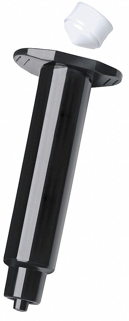 Dispensing Syringe: Air-Powered, 5 mL, Luer-Lock Connection, Black, 10 PK