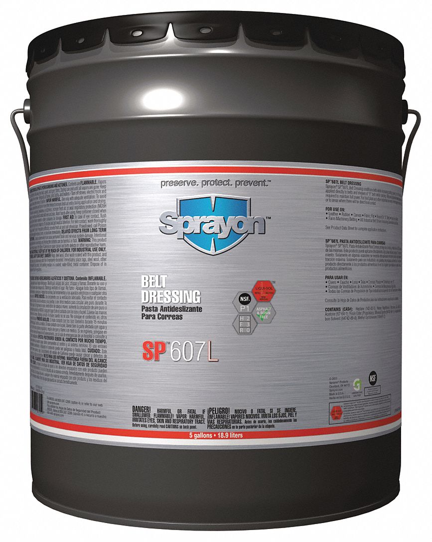 SPRAYON Belt Dressing Lubricant 40° to 450°F, P1 No Food Contact, No