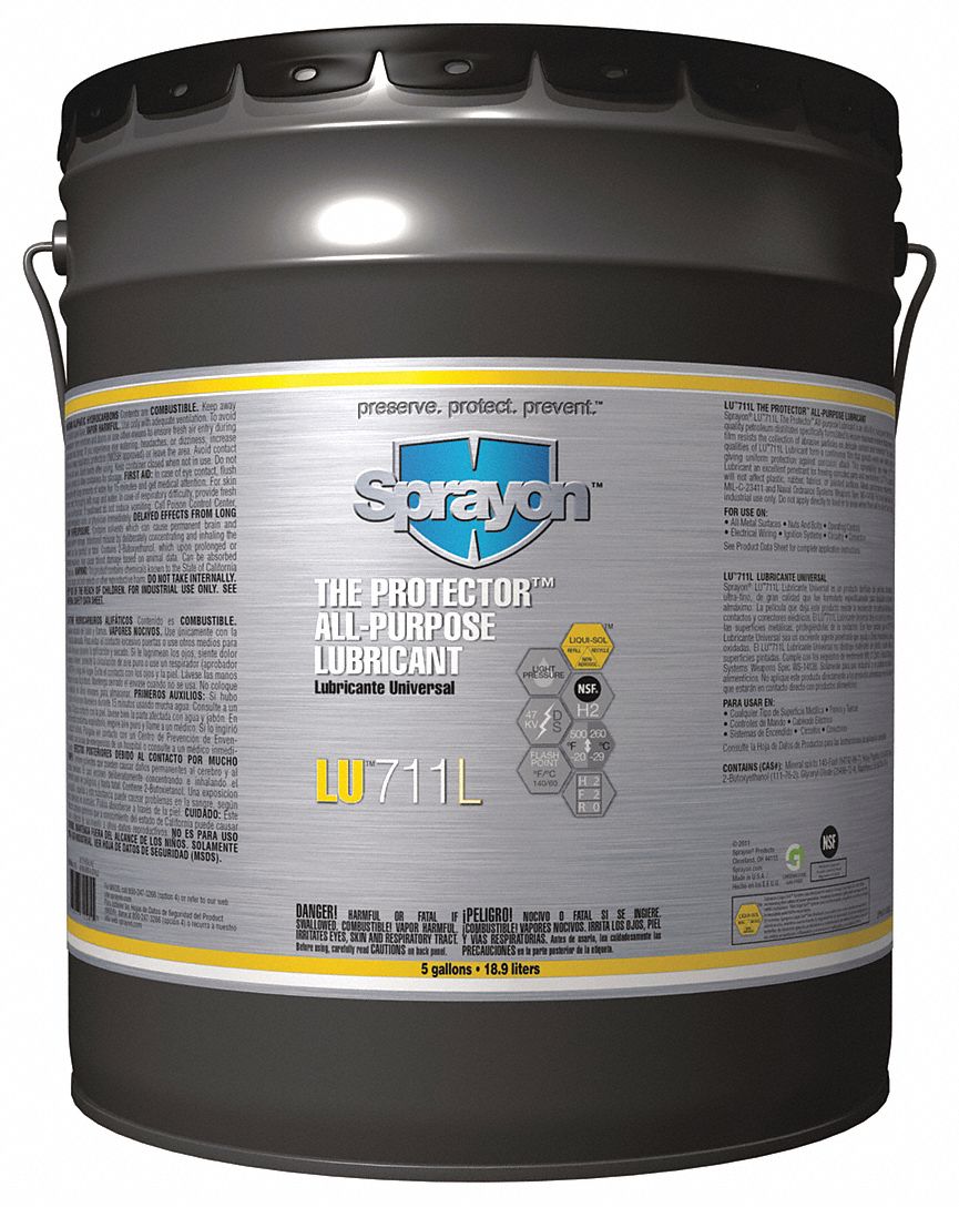 SPRAYON General Purpose Lubricant: -20° To 500°F, H2 No Food Contact ...