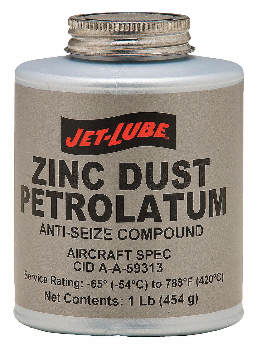 JET-LUBE Metal-Free Anti-Seize Compound, -65°F to 788°F, 16 oz., Gray ...