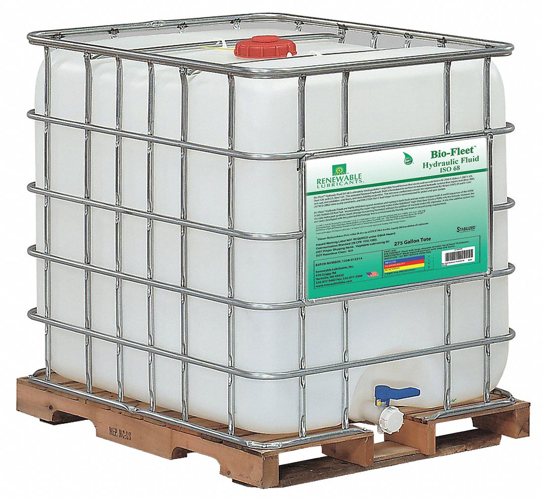 RENEWABLE LUBRICANTS Vegetable Oil Hydraulic Oil, 275 gal IBC Tote, ISO