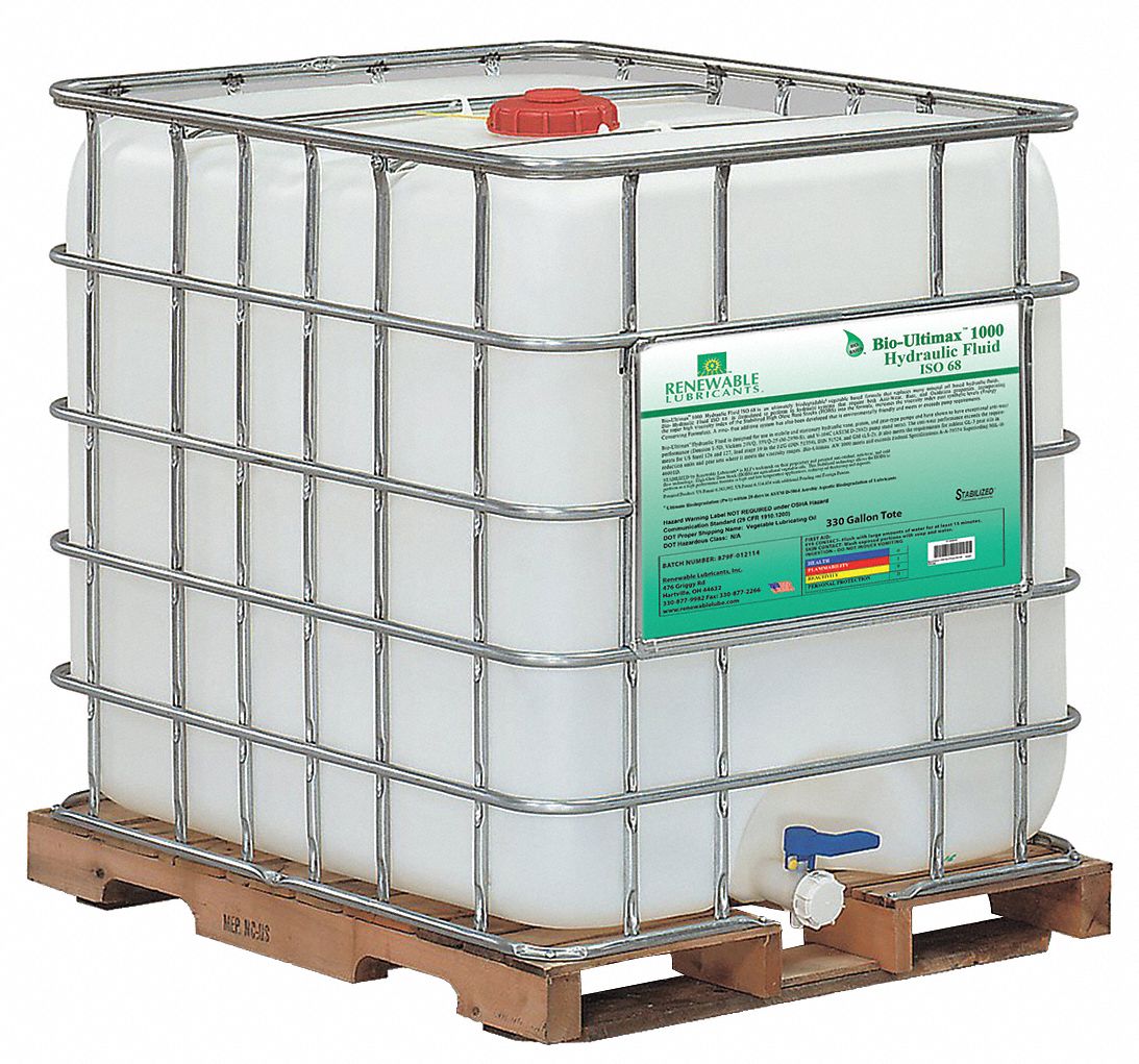 RENEWABLE LUBRICANTS Vegetable Oil Hydraulic Oil, 275 gal IBC Tote, ISO