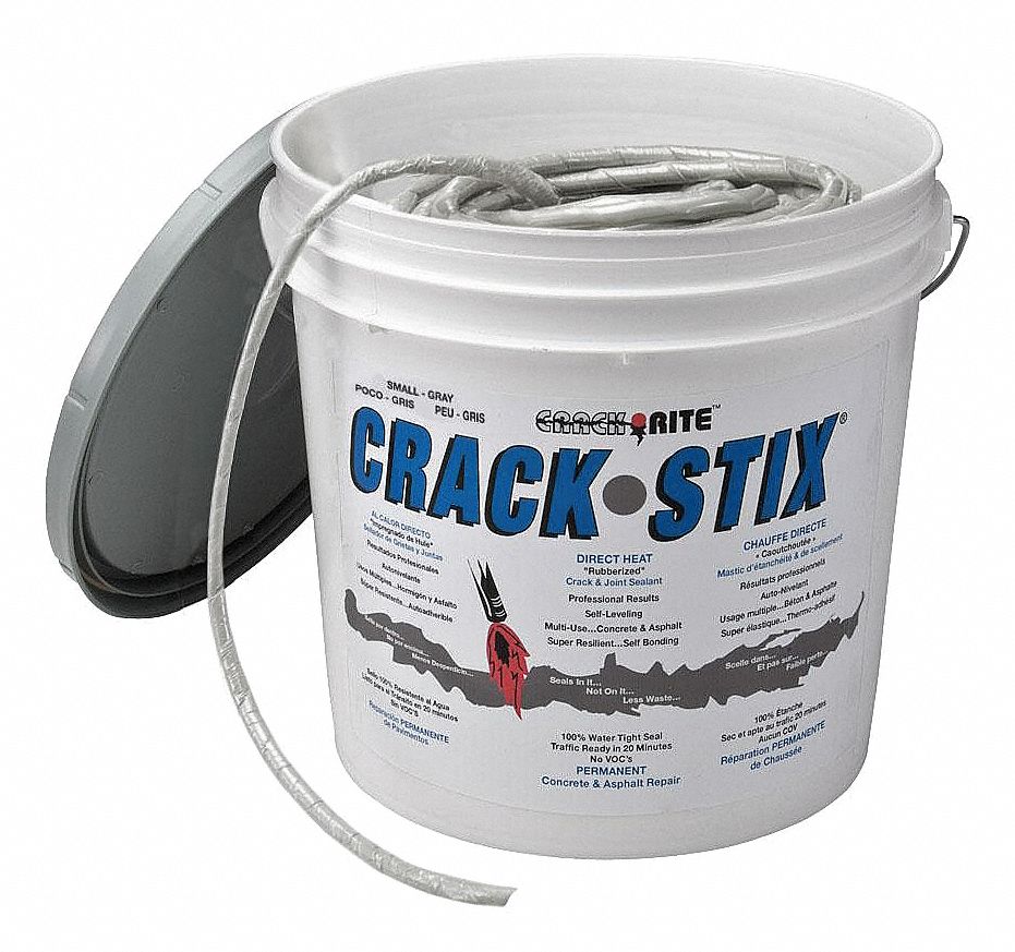 Crack Filler: Crack Rite, Gray, Acrylic Latex, 10 lb Container Size, Pail, No VOC