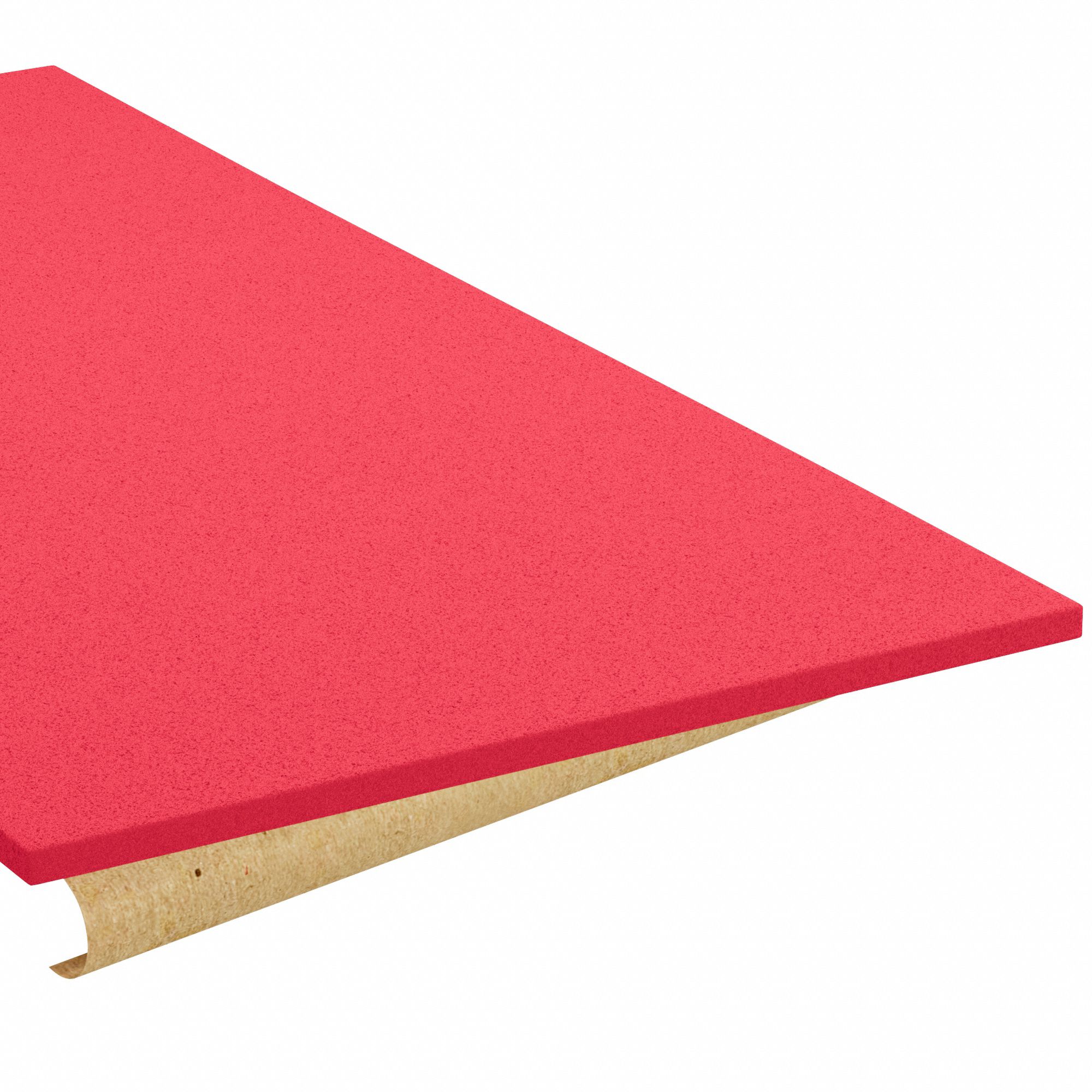 POLYETHYLENE SHEET, STANDARD, 24 IN X 24 IN, ¾ IN THICK, RED, CLOSED CELL, 1-SIDED ADHESIVE, SMOOTH