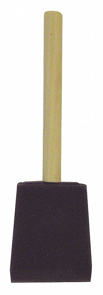 FOAM BRUSH, HIGH-DENSITY, 6 1/2 IN L/1/2 IN THICK, WOOD/FOAM