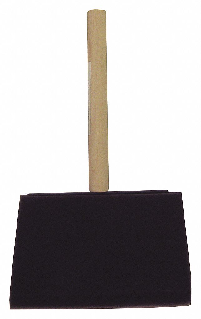 HIGH-DENSITY FOAM BRUSH, 6 5/8 IN L/1/2 IN THICK, WOOD/FOAM