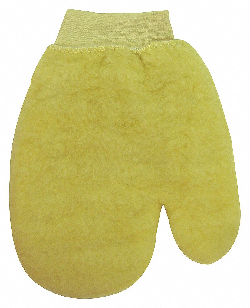 PAINT MITT, USE W/ WATER/LATEX PAINT, YELLOW, POLYESTER BLEND