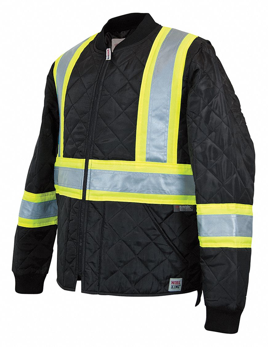 Tough Duck S43221 Tough Duck Quilted Safety Jacket, 2XL, Black S43221