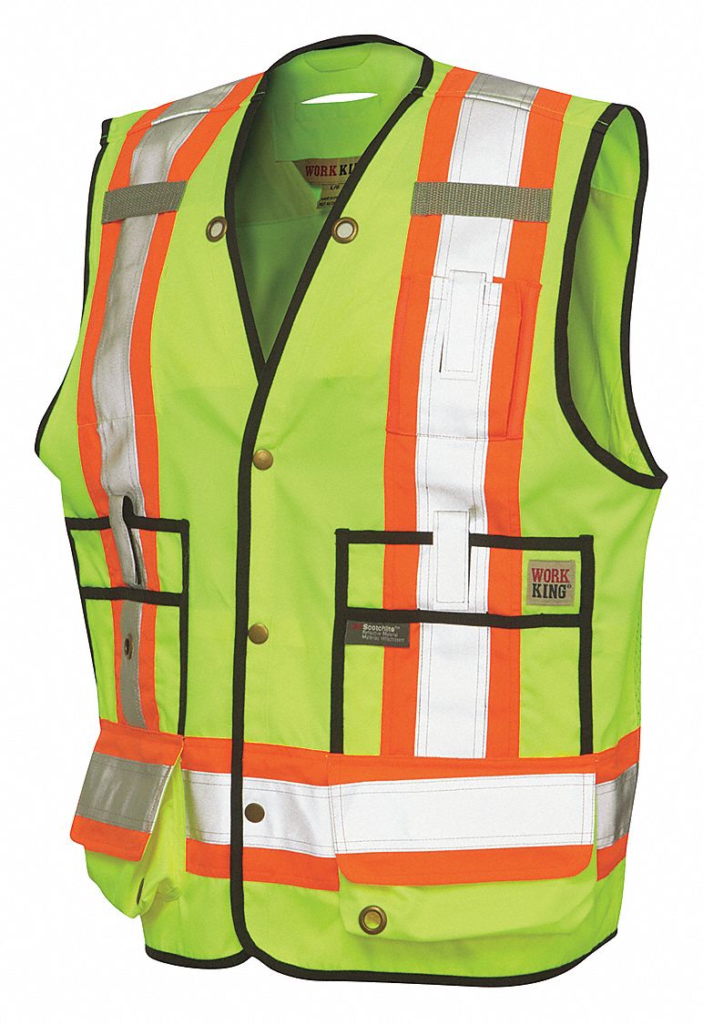 SURVEYOR SAFETY VEST,FLGR,S