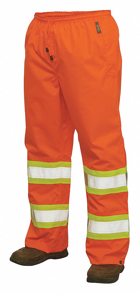 TOUGH DUCK, ANSI Class E, M ( 34 in x 32 in ), Hi-Visibility Rain Pants ...