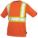 HI-VIS SAFETY SHORT SLEEVE SHIRT, ANSI CLASS 2, M, ORANGE, POCKET