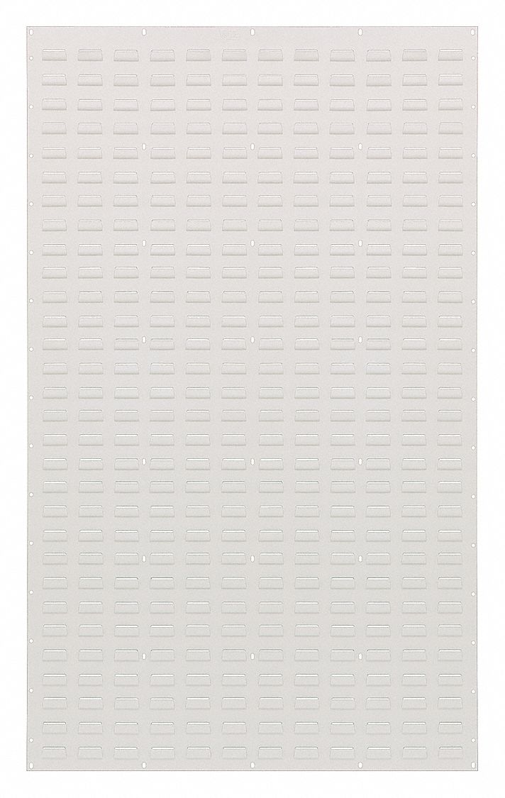 Louvered Panel: 61 in x 36 in x 1 in, 1 Sides, 0 Bins, White
