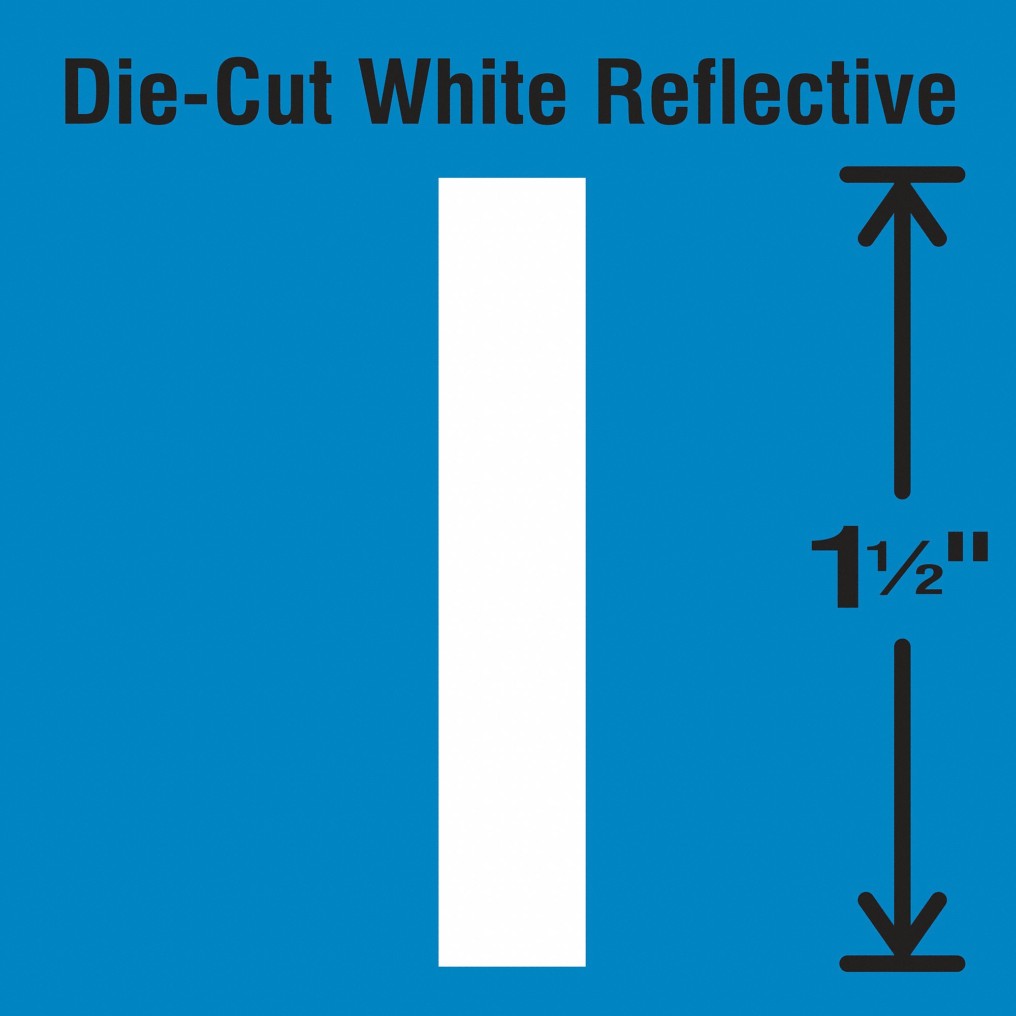 Letter Label: 1 1/2 in Character Ht, Indoor/Outdoor, Engineer-Grade Retroreflective, Gothic, I, 5 PK