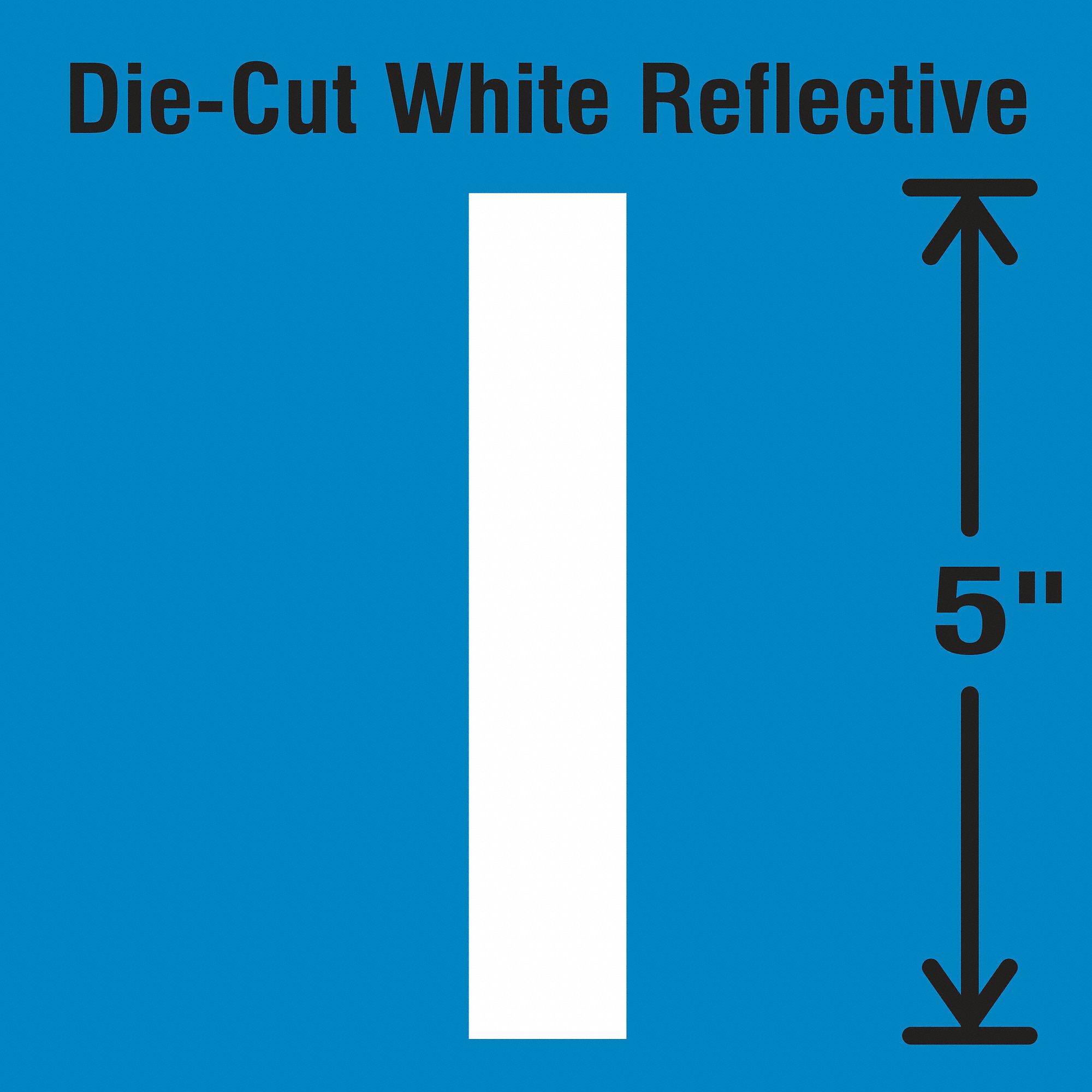 Letter Label: 5 in Character Ht, Indoor/Outdoor, Engineer-Grade Retroreflective, Gothic, White, 5 PK