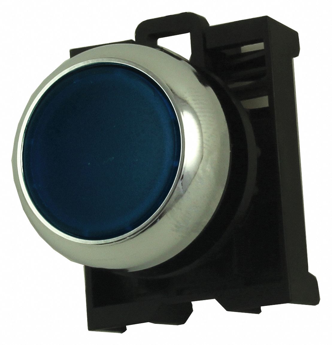 Flush Push Button: Blue, 22 mm Mounting Size, Non-Metallic, Momentary