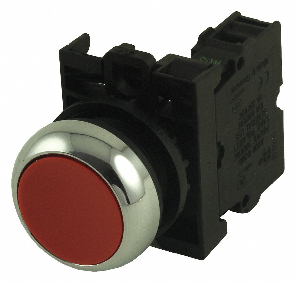 EATON, 22 mm Size, Momentary Push, Non-Illuminated Push Button - 30XE72 ...