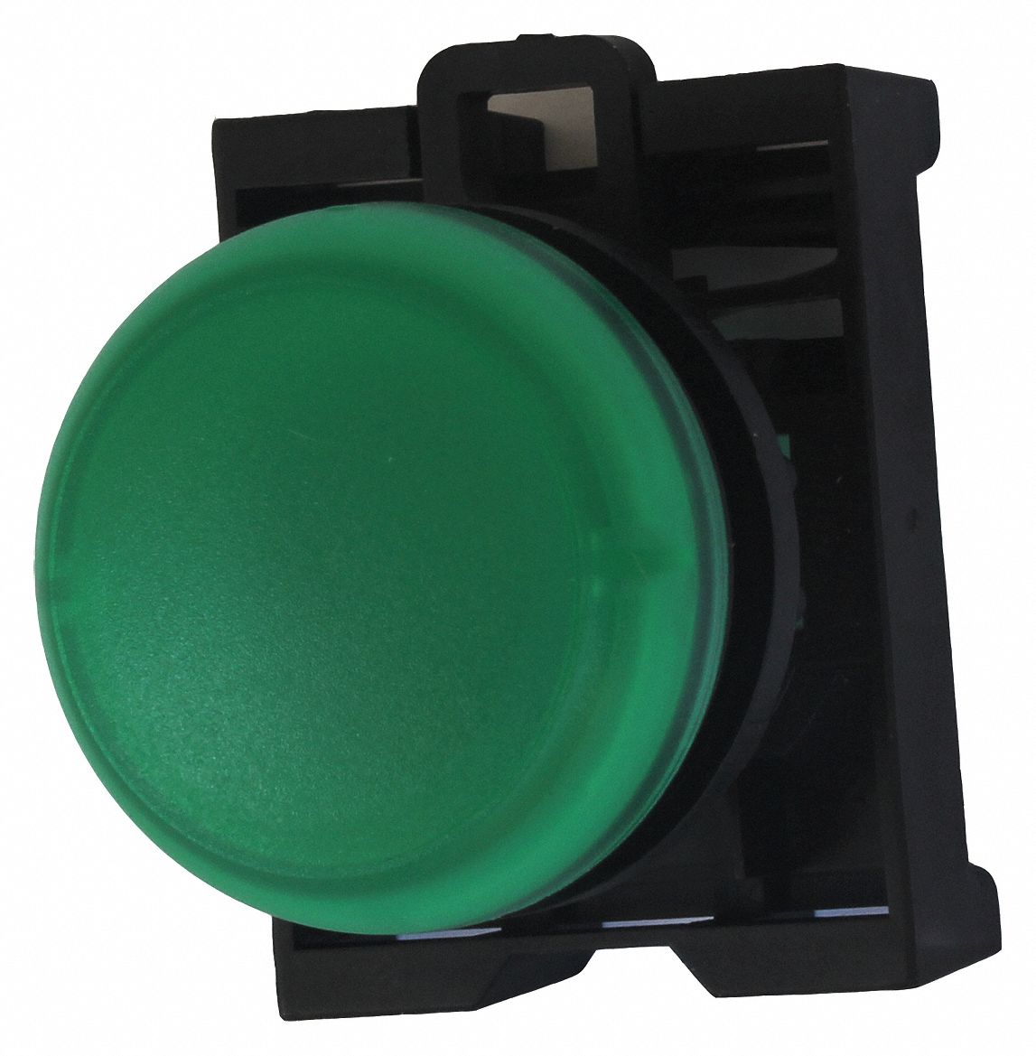 Pilot Light Head: 22 mm Panel Mounting Hole Dia, Green, Smooth, LED, M22 Series