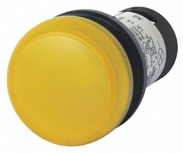 EATON, Metal, Yellow, Pilot Light Head - 30XE97|M22-L-Y - Grainger