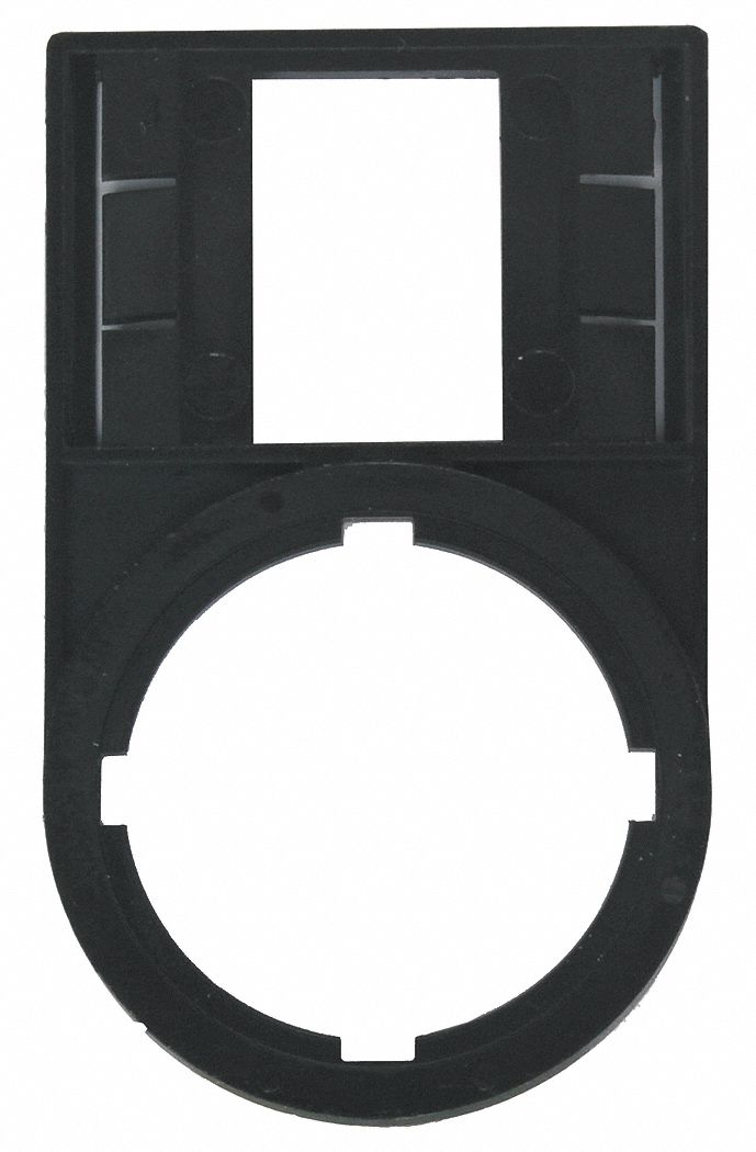 EATON 22mm Rectangular Blank Legend Plate Holder, Polyester, Black ...