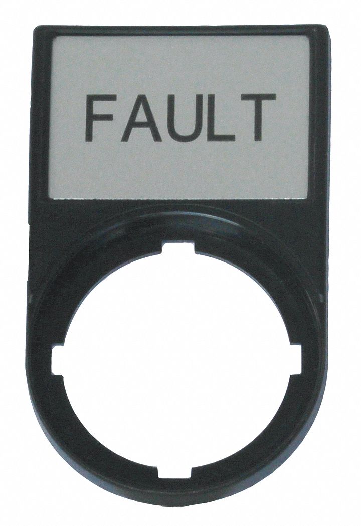 LegendPlate Fault Blk/Blk Rectangular