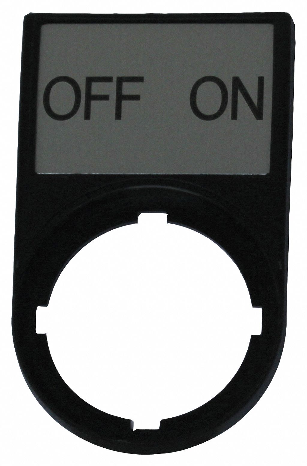 LegendPlate Off-On Blk/Blk Rectangular