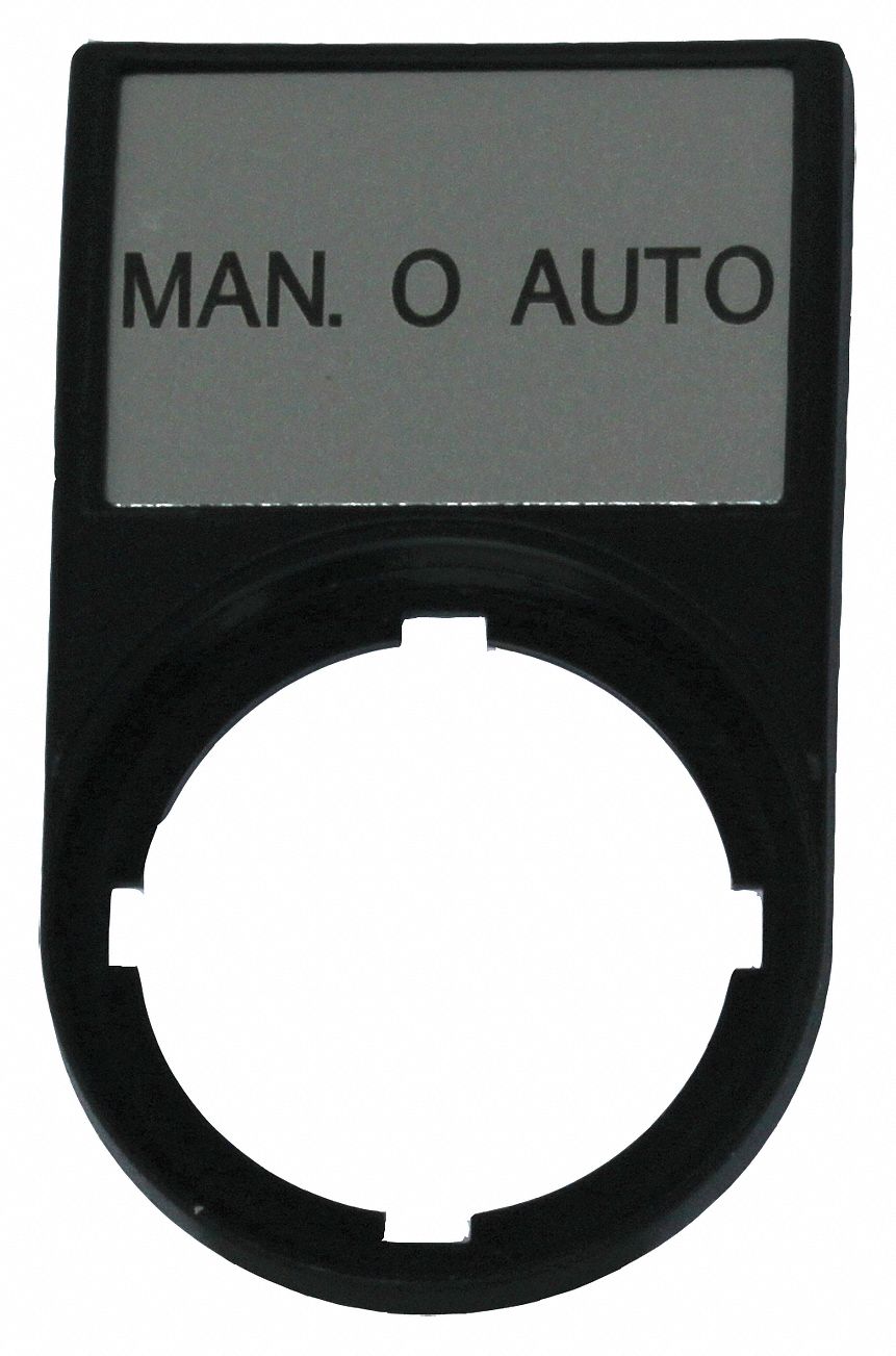 LegndPlate ManOffAuto Blk/Blk Rectangle