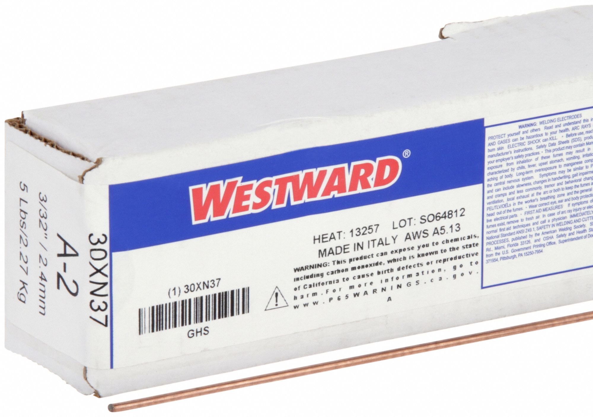 TIG Welding Rod: Tool Steel, A-2, 3/32 in x 36 in, 5 lb