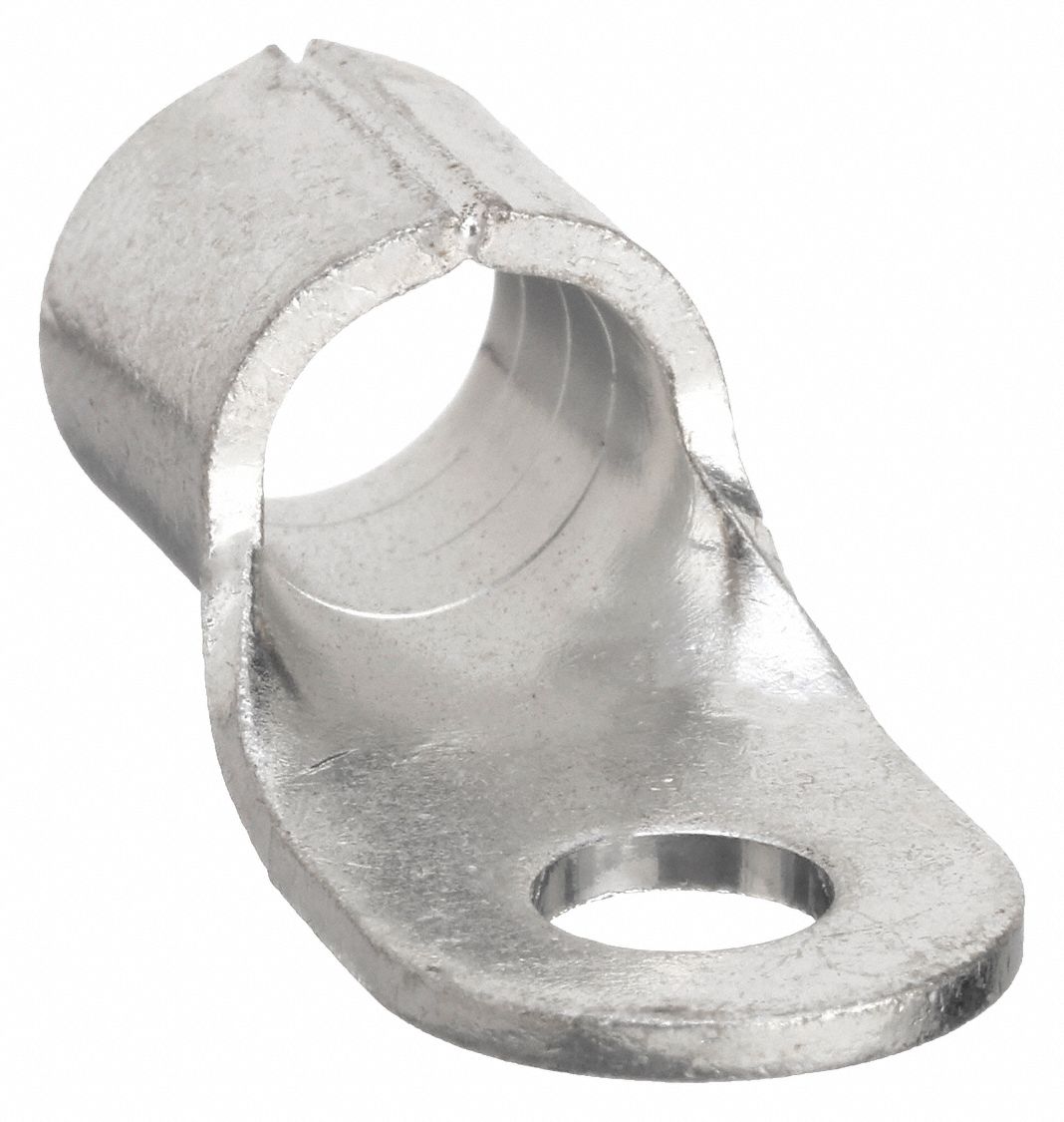 RING TERMINAL, BARE, ⅜ IN STUD SIZE, ONE HOLE, 2 AWG WIRE SIZE RANGE, 5 PK