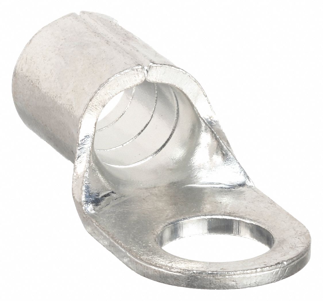 RING TERMINAL, BARE, #10 STUD SIZE, ONE HOLE, 6 AWG WIRE SIZE RANGE, 10 PK