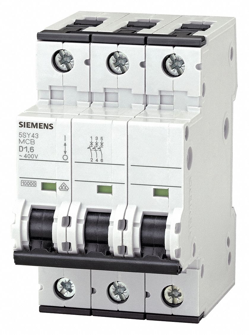 SIEMENS IEC Supplementary Protector: 1 A Amps, 72V DC, 10kA at 400V AC,  Screw Clamp, 5SY4, 400V AC