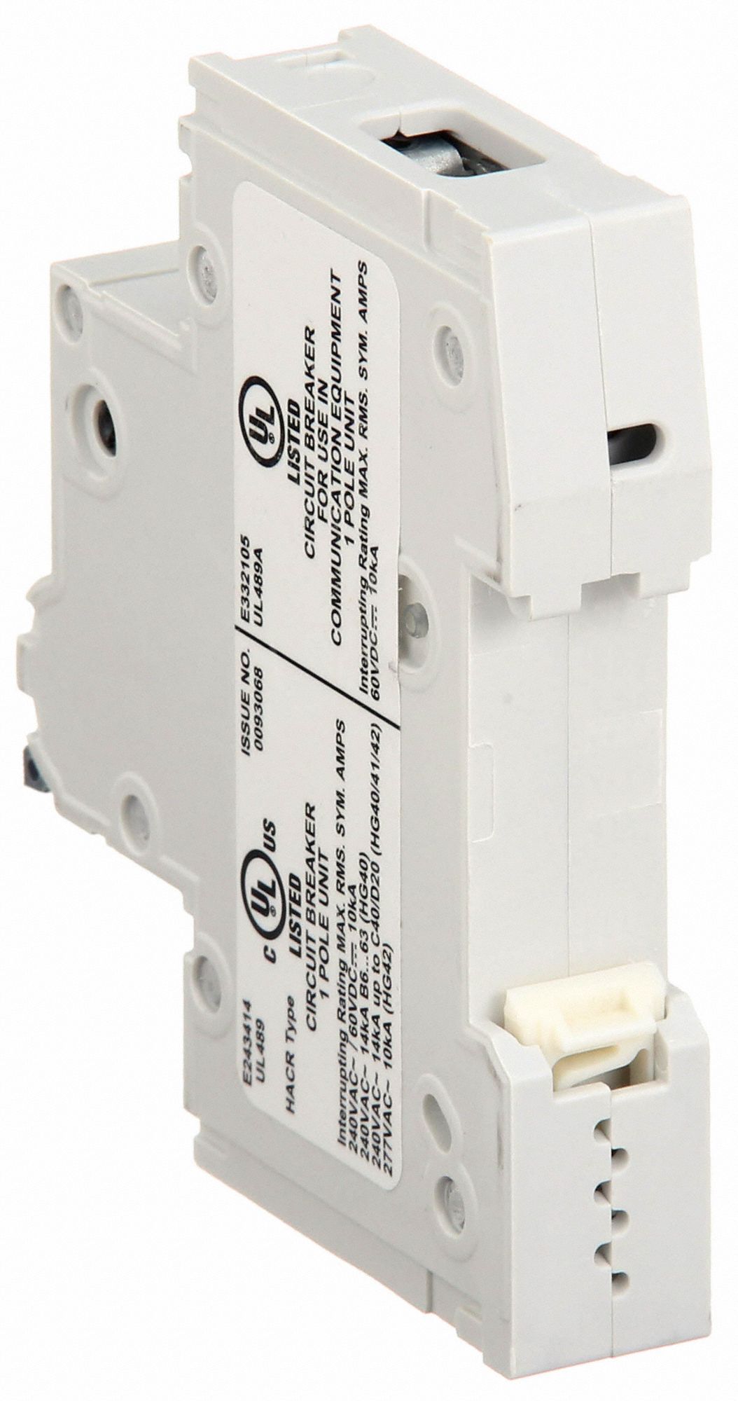 SIEMENS IEC Miniature Circuit Breaker 6 A Amps, 60V DC, 14kA at 240V AC, Screw Clamp, C