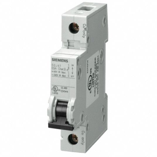 Siemens Iec Miniature Circuit Breaker Amps 10 A Curve Type B Ac Voltage Rating 240v Ac Phase 1 30xz60 5sj41106hg40 Grainger