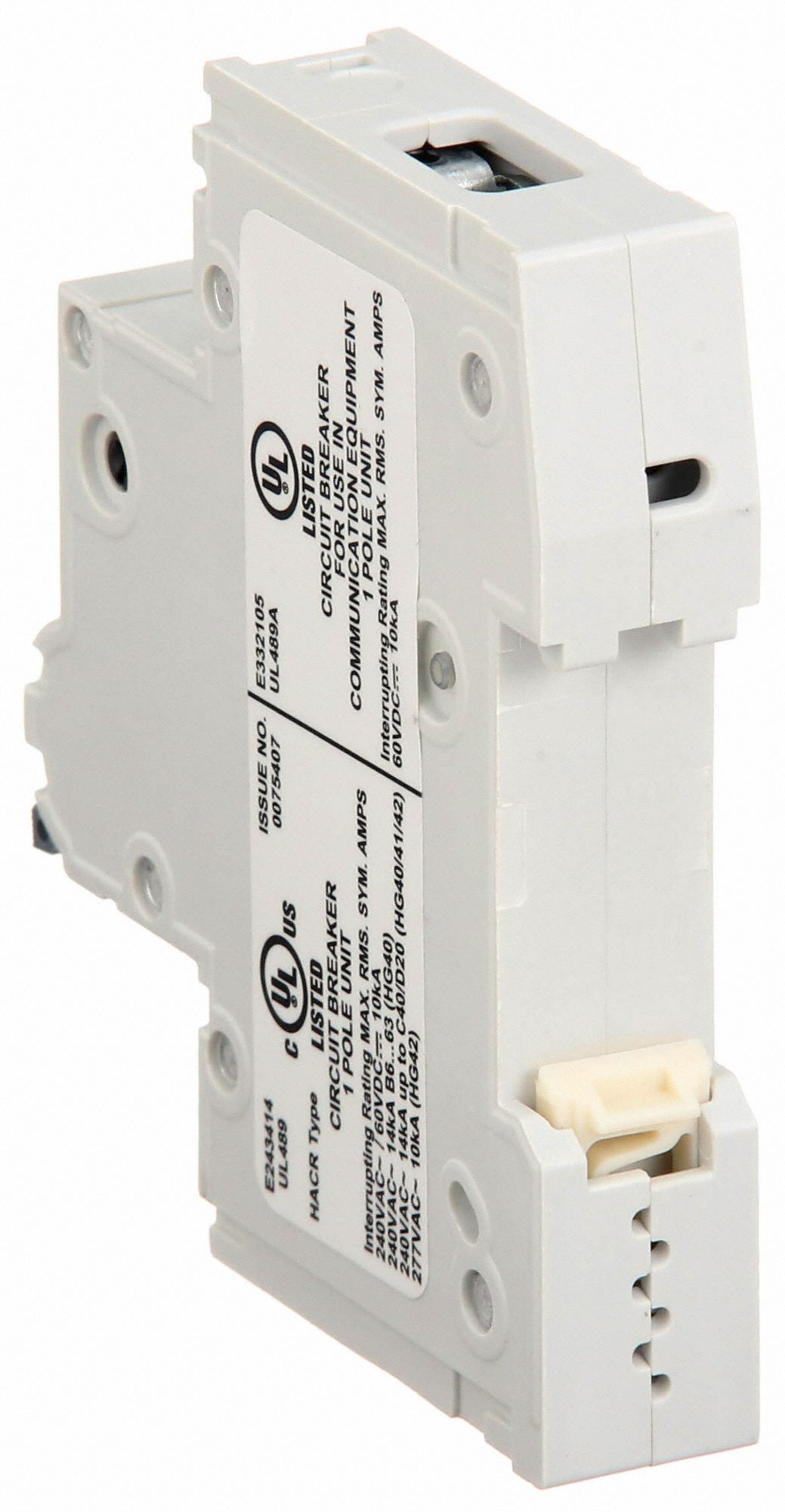 SIEMENS IEC Miniature Circuit Breaker: 40 A Amps, 60V DC, 14kA at 240V ...