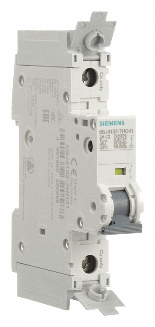 Mini Circuit Breaker, 2A, 1 Pole, C, 240V