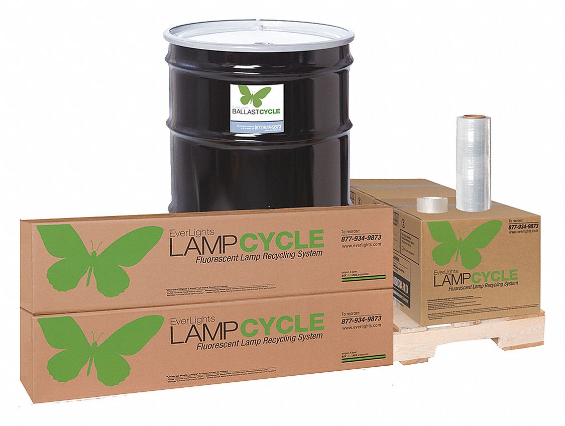 Lighting Recycling Kit: For LFL/CFL Lighting Technology, Prepaid Disposal Included