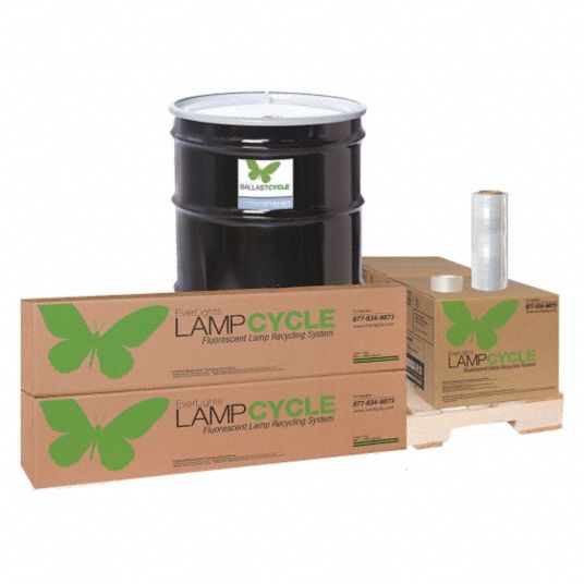 EVERLIGHTS Lighting Recycling Kit For LFL/CFL Lighting Technology, Prepaid Disposal Included