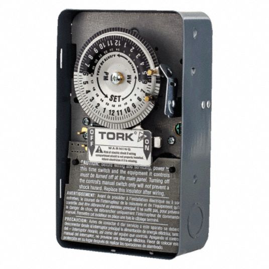 TORK Electromechanical Timer, 120V AC Voltage, 40 A Amps, Steel, 22 hr