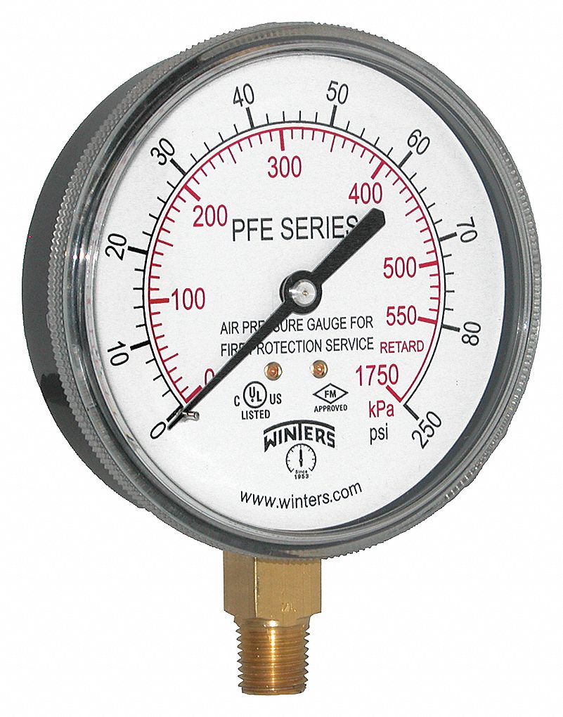 250 psi deals pressure gauge